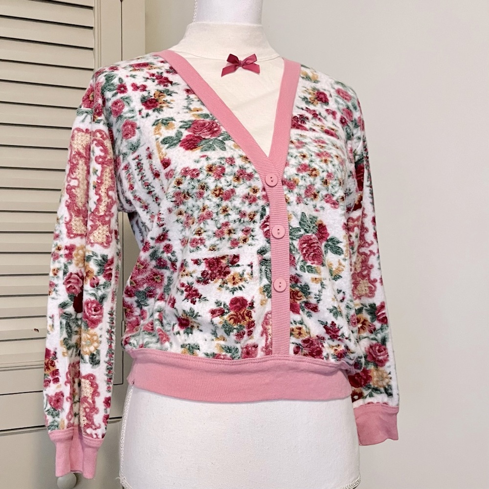 vintage floral sweater